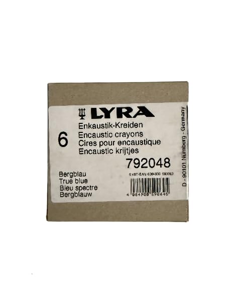 AT Surgical LYRA Encaustic Wax Color Sticks for Professional Encaustic Art (Set of 6), Handcrafted in Germany - color: True Blue