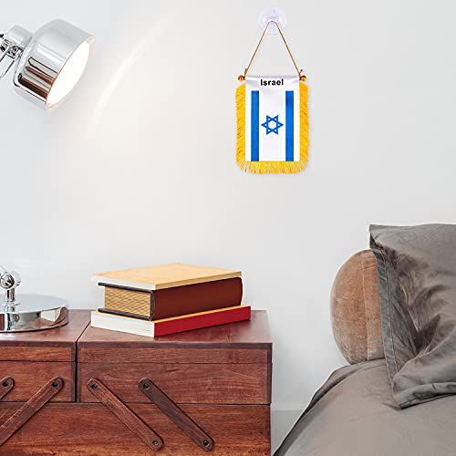 3 X 5 Inch Israel Window Hanging Flag Banners Decoration Cup Suction - color: Israel
