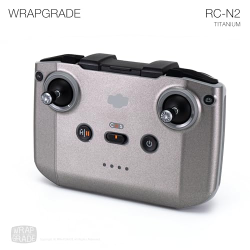 WRAPGRADE Skin Stickers Compatible with DJI RC-N2/N3 (Titanium) - color: TITANIUM