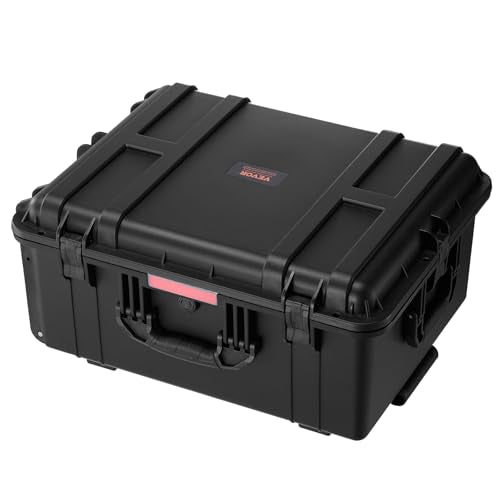 VEVOR Dry Box, Waterproof Hard Case with Pre-Cut Foam, 25 x 20 x 12.5inch - size: 63x50x32 cm