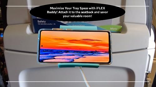 iFLEX Buddy Cell Phone and Tablet Stand Companion - Ideal for Air Travel, Work, and Home Use - Flexible Holder for All Mobile Devices - The Ultimate iPhone Cell Phone Stand Solution - color: Blueberry