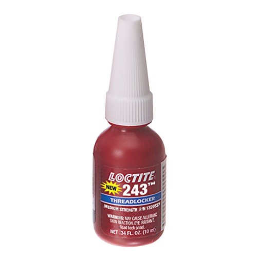 Loctite Primerless Threadlocker, LOCTITE 243, Blue, Medium Strength, Liquid, 10 mL Bottle 1329837-1 Each