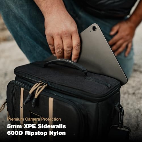 PolarPro - 6L Camera Shoulder Bag | Lightweight Protective Mobile Workstation for Cameras, Lenses, Drones | Small Camera Bag for Travel, Hiking, Everyday Carry - size: 6L - Shoulder Bag