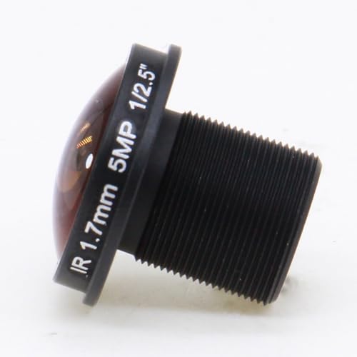 1.7mm 180° Wide Angle Board Lens, HD 5mp Fisheye View CCTV Wide Angle Camera for CCTV Cameras - color: 1.7mm