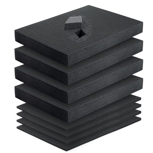 8 Pcs Pick and Pluck Foam-16 x 12 x 2 &16 x 12 x 0.4 IN Pick Apart Foam