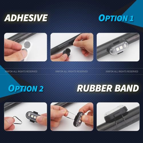 12PCS Led Aircraft Strobe Light For Cars, With Remote Control, 8Colors Rechargeable High Brightness LED Lights Waterproof Anti-Collision Emergency Warning Lights For Car Motorcycle Bike Drone Aircraft