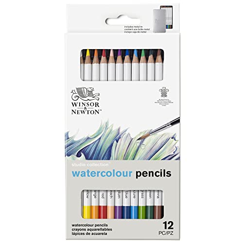 Winsor & Newton Studio Collection, Watercolor Pencils, Set of 12 - style: 12 Watercolor Pencils