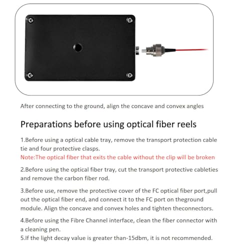 20km Long FPV Optical Fiber Reel with Build-In Sky End Optic Fiber Cable Image Data Module, Wired Signal Transmission Optical Receiver Opticallink Ground Station GBD for FPV Drone Accessories (20km) - size: 20km
