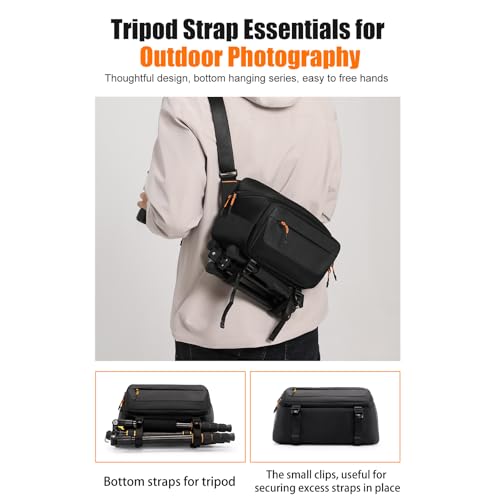 Cwatcun Camera Sling Bag, DSLR Compact Camera Shoulder Bag Crossbody - size: Large