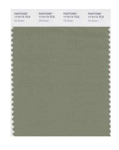 PANTONE SMART 17-0115X Color Swatch Card, Oil Green - color: Oil Green