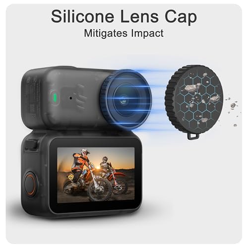 FiTSTILL Screen Protector for DJI Osmo Nano,Ultra HD 9H Hardness Tempered Glass+Rubber Lens Cover,Scratch Resistant Anti-Fingerprint Bubble Free Camera dji nano Accessory