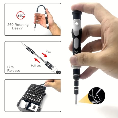 115 in 1 Precision Screwdriver Set, Professional Magnetic Tool Kit for Electronics Repair - Compatible with iPhone, Samsung Phone, Laptop, PC, PS5, Xbox, Nintendo Switch, Glasses & Watch - size: 18 x 10 x 5.5 cm