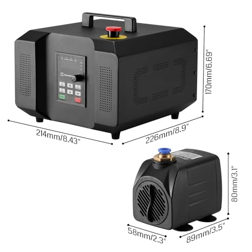 Genmitsu CNC Spindle Motor Kit, 2.2KW, Water Cooled Spindle Motor, 24000 RPM ER20 Collet with Pre-Wired VFD Inverter Box & Pump - 4 Bearing Precision Motor for CNC Router Machine Engraving - size: 2.2 KW