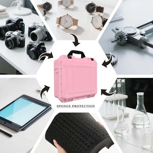 Relaxweex 16.3 x 12.4 x 6.5 Inch Hard Case, Grid Shell, Pink - color: Pink, size: 16.3 x 12.4 x 6.5 Inch, style: Grid Shell