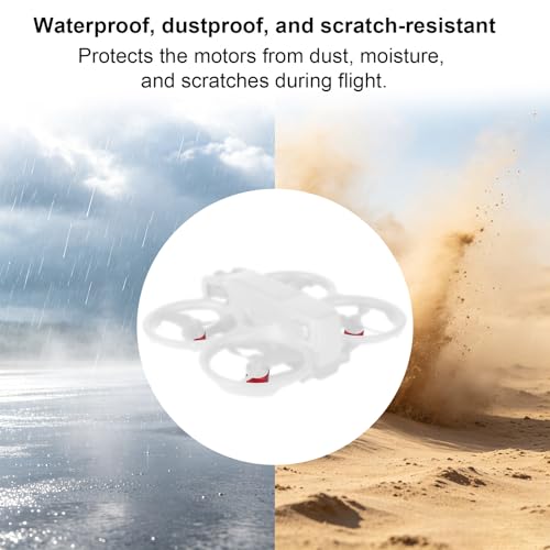 4pcs Bottom Protector Covers Compatible with DJI Avata 2 - color: red