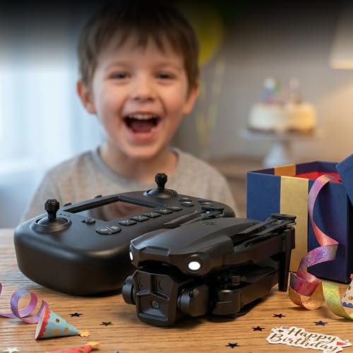 TD12Pro Drone with 1080P Camera for Adults Kids, Mini Drone with LCD Screen Remote, Foldable Remote Control Quadcopter, One Key Start, Easy to fly, Toy for Kids Adult Beginners - color: Black01