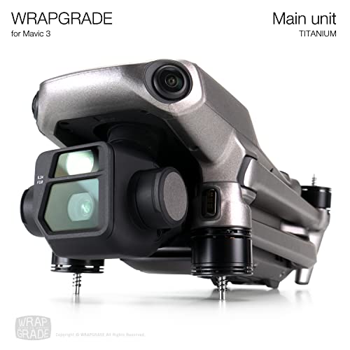 WRAPGRADE Full Skin Stickers for DJI Mavic 3 / Mavic 3 Classic (Titanium) - color: Coloration-x