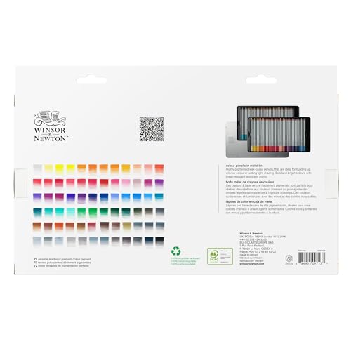 Winsor & Newton Studio Collection Colour Pencil Set, 72 Piece