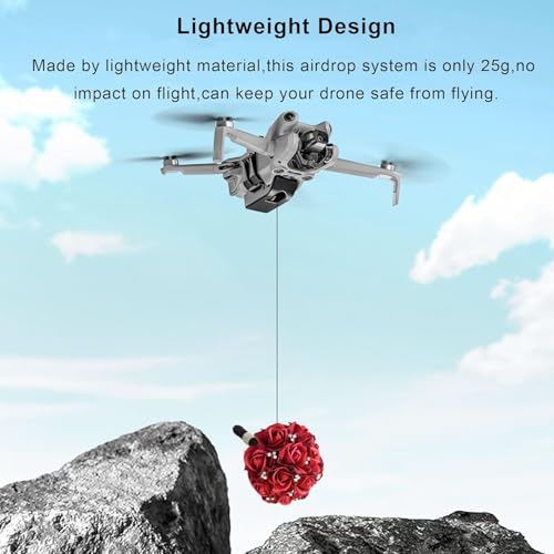 Mini 4 Pro Airdrop System, Quick Release Payload Delivery Transport Device Wedding Drone Fishing Bait Search & Rescue for DJI Mini 4 Pro Drone Accessories