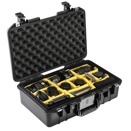 Pelican 1485 Air Case With Padded Dividers (Black) - color: Black, style: With Padded Dividers