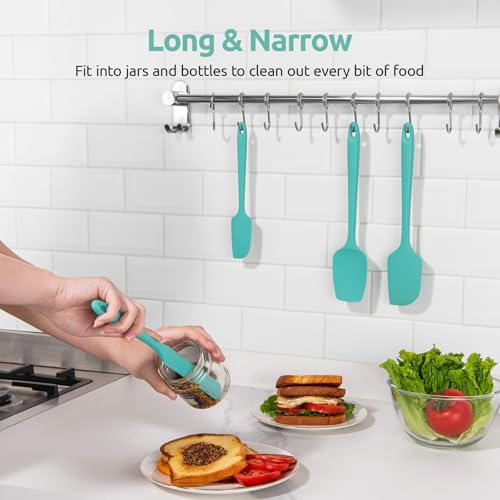 U-Taste 600ºF Heat Resistant Silicone Spatulas for Cooking, 4Pcs/Aqua Sky - color: AquaSky