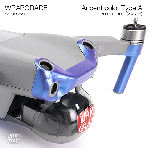 Wrapgrade Skin Compatible with DJI Air 2S | Accent Color A (Celeste Blue) - color: Celeste Blue