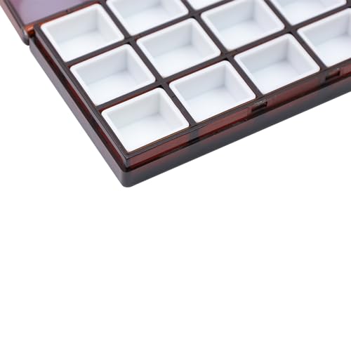 Bitray Empty Watercolor Palette Box 15 Wells Airtight Paint Palette Box - color: Brown, size: 15 Wells