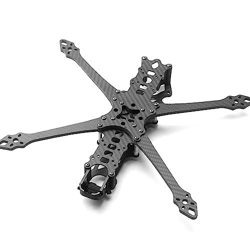 HUIOP Freestyle Frame Kit, 7 inch 295mm FPV Carbon Fiber Freestyle Frame Kit Wheelbase 295mm Arm 5.0mm Suitable for Long Range Drone