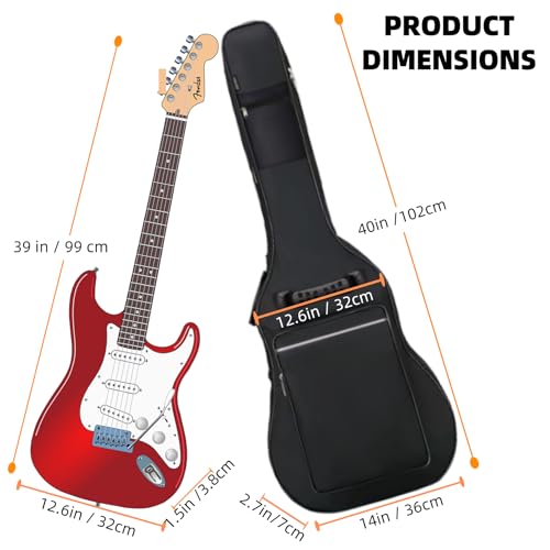 39" Electric Guitar Cae, 0.35" Thick Padding Waterproof Electric Guitar Bag - size: Electric Bag