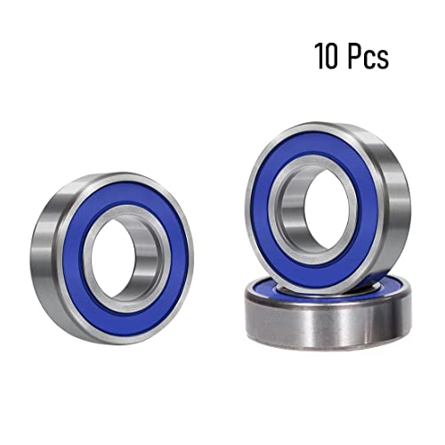 MR85-2RS 10 PCS Miniature Deep Groove Ball Bearing 5×8×2.5mm Double Blue Rubber Sealed Ball Bearing Chrome Steel P0 Z2 Bearing for Industrial Machine,Power Tools and Mechanical Equipment - size: 5×8×2.5mm