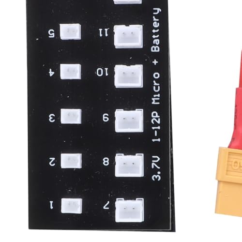 Charging Board for JST-PH 2.0 1S 3.7V 7.4V - Parallel Charger Board Compatible with Bla-de 130X for MCP X BL for UMX, 12 Batteries Simultaneously