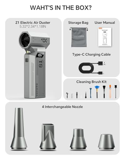 Compressed Air Duster 150000RPM 4-Gear Electric Soplador De Aire Portatil