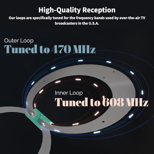 Antennas Direct ClearStream Flex Amplified Indoor TV Antenna, UHF VHF, Multi-Directional, Reversible, 50+ Mile Range – w/Jolt Switch Amplifier - style: 50+ Miles