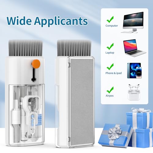 Keyboard Cleaner, Multi-Function Cleaning Kit for MacBook, Laptop, Computer - color: Bright White