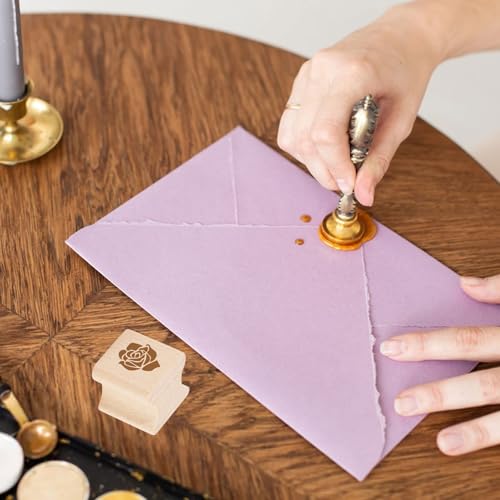 GLOBLELAND 20Pcs Blank Wood Rubber Stamp Mounts for DIY Crafting 20x20mm Square Wooden Rubber Stamps Handle Hard Wooden Blocks for Stamp Making Scrapbook Seal Handmade Decor