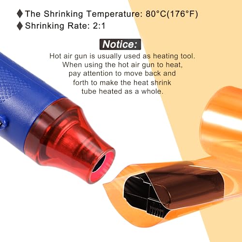 MECCANIXITY Battery Wrap PVC Heat Shrink Tubing 15mm Dia 23mm Flat 8 Feet Clear Gold Good Insulation for Battery Pack-2.5m - color: Clear Gold, size: 15mm Dia x 23mm W x 2.5m L