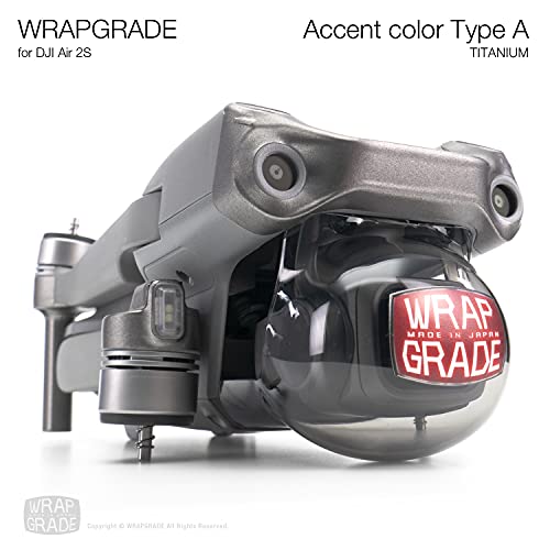 Wrapgrade Skin Compatible with DJI Air 2S | Accent Color A (Titanium) - color: Titanium