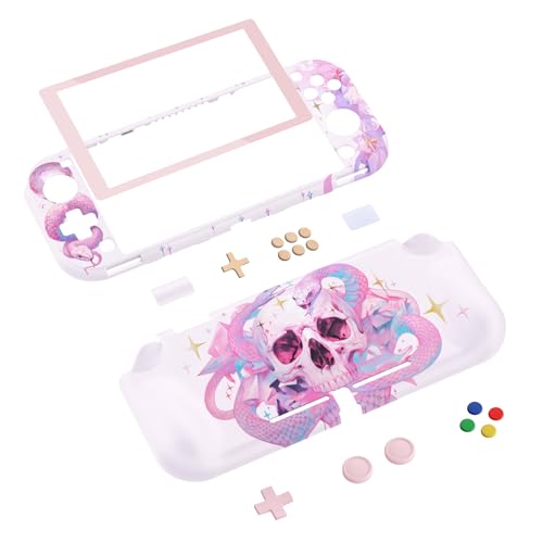 PlayVital ZealProtect Protective Case for Nintendo Switch Lite, Hard Shell Ergonomic Grip Cover for Nintendo Switch Lite w/Screen Protector & Thumb Grips & Button Caps - Celestial Serpent's Embrace - color: Celestial Serpent's Embrace