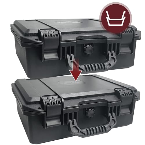 Sutekus Hard Pistol Case Handgun Case Waterproof Pistol Carrying Cases With Foam Gun Accessories - color: Higher Large