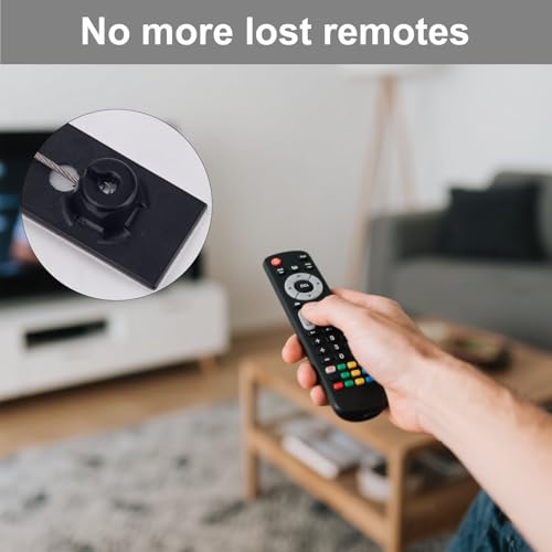 2pcs Retractable Remote Control Tether Lock, 4.92Ft Adjustable Retractable Remote Control Cable Tether Lock with 4 Adhesive 2 Hexagonal Wrench for TV Game Home Showroom Use