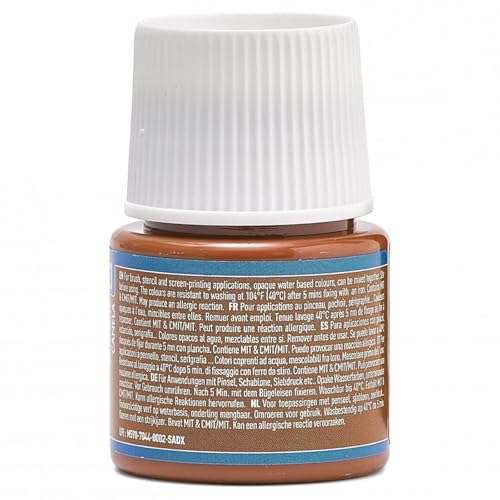 Pebeo Setacolor Opaque Fabric Paint, 45ml, Cinnamon - color: Cinnamon, size: 1.52 Fl Oz (Pack of 1)