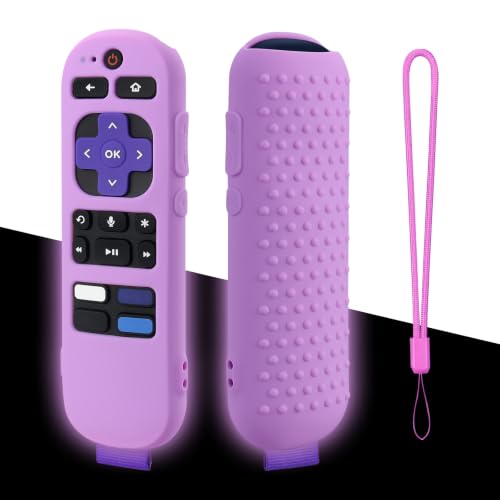 Glow Purple Remote Cover for Roku Voice Remote (Official) Controller RCA1R - color: Glow Purple