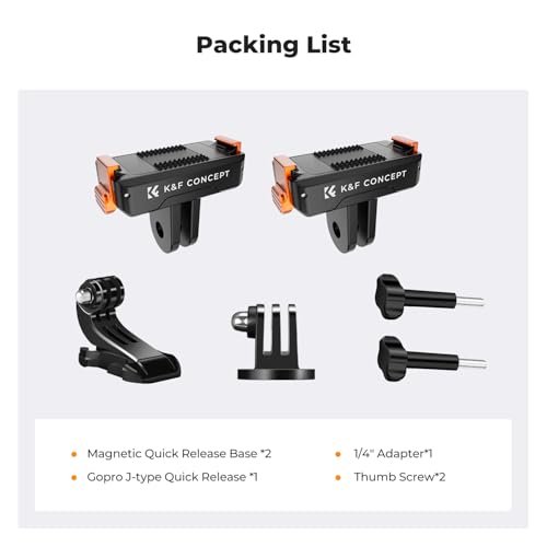 K&F CONCEPT Magnetic Quick Release Adapter Mount for DJI Osmo Action 5 Pro - size: 2Pack