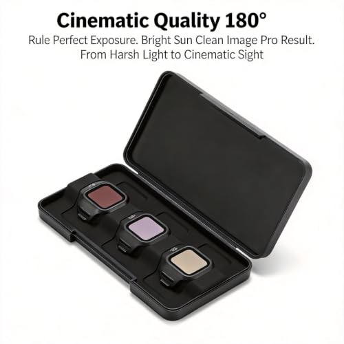 ND Filter Set for DJI Mini 5 Pro, ND8/ND32/ND128, 3-Pack Neutral Density Filters, HD Optical Glass, Anti-Scratch Coating, Aerial Photography