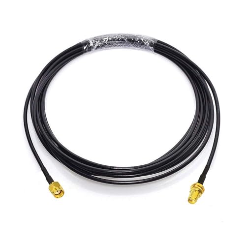 Bingfu RP-SMA Male to RP-SMA Female Bulkhead Mount RG174 WiFi Antenna Extension Coaxial Cable 3m 10 feet for WiFi Router Wireless Network Card USB Adapter Security IP Camera - size: 10 feet