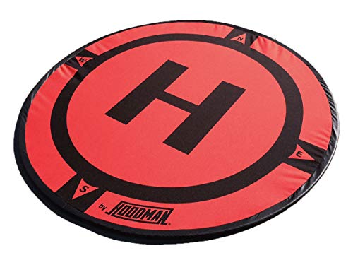 Hoodman 5 Foot Weighted UAV Drone Landing Pad fits Inspire 3, Inspire 2, Inspire 1, No Stakes Required, collapses to 1/3 of deployed size - size: 5 Foot Pad
