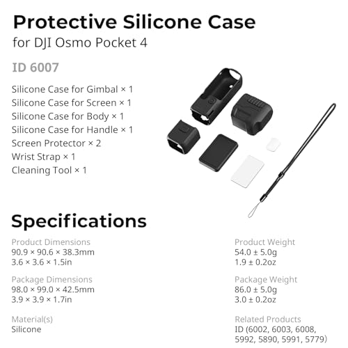 SMALLRIG Silicone Protective Case for DJI Osmo Pocket 4, Modular Design