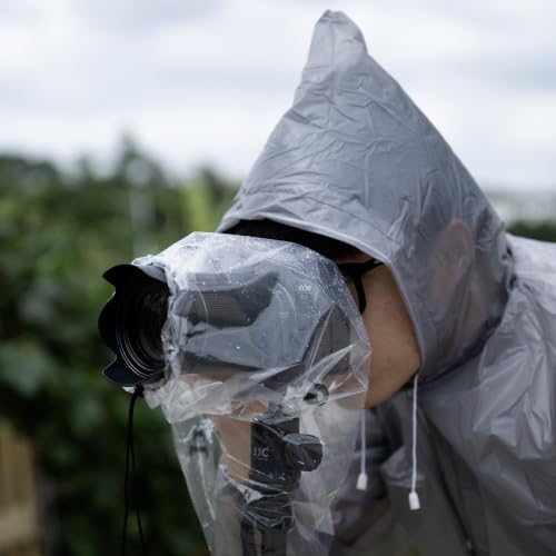 4 Pack Clear Waterproof Camera Rain Cover with a Lens up to 11" - color: (4Pack)for Most Camera