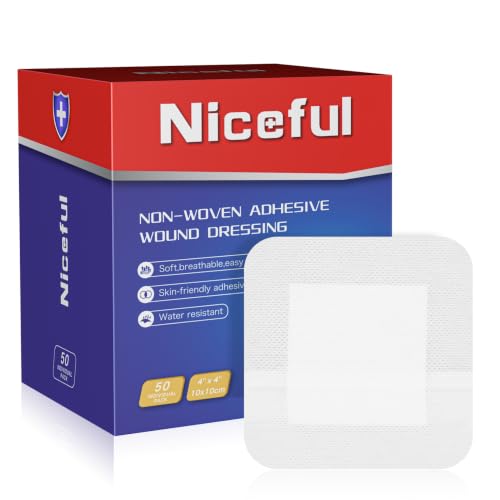 Niceful Island Dressing 4" x 4" Bandages for Wounds, 50 Count - size: 4"x4"(50 Pcs)