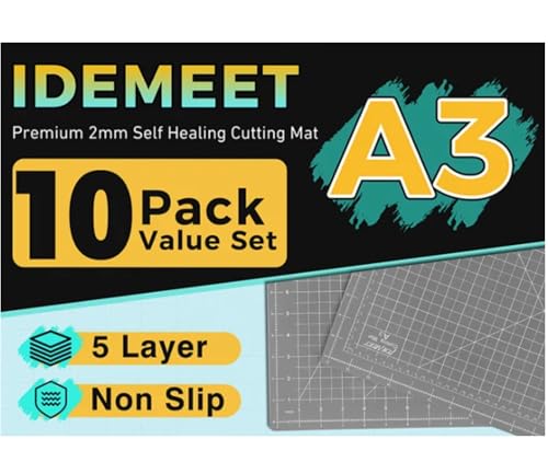 Premium 10pcs Self Healing Cutting Mat 18''x12'', Cutting Mat for Quilting - color: Anthracite Gray, size: 18‘’x12‘’(10 Pack)